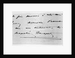 Handwriting and Signature of Napoleon Bonaparte by Anonymous