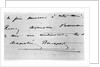 Handwriting and Signature of Napoleon Bonaparte by Anonymous