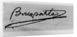 Signature of Napoleon Bonaparte by Anonymous
