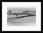 Signature of Napoleon Bonaparte by Anonymous