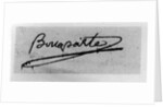 Signature of Napoleon Bonaparte by Anonymous