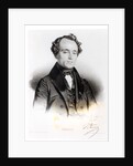 Portrait of Alexandre Dumas Fils engraved by Gregoire and Deneux by French School