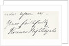 Signature of Florence Nightingale by Anonymous