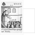 A Jesuit Preaching Against Our Bible, Jack of Spades by English School