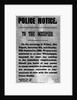 Police Notice to the Occupier Relating to Murders in Whitechapel, 30th September 1888 by English School