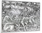 Procession of natives drinking and smoking by Jacques (d.1587/88) (after) Le Moyne