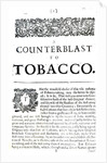 A Counterblast to Tobacco, a treatise written by James I of England published in an anti-smoking pamphlet, 1672 by English School