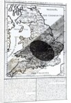 A Map Showing the Passage of the Shadow of the Moon Over England on 22 April 1715 by English School