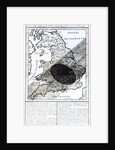 A Map Showing the Passage of the Shadow of the Moon Over England on 22 April 1715 by English School