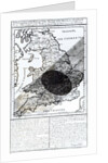 A Map Showing the Passage of the Shadow of the Moon Over England on 22 April 1715 by English School