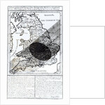 A Map Showing the Passage of the Shadow of the Moon Over England on 22 April 1715 by English School