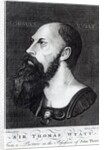 Portrait of Sir Thomas Wyatt the Younger engraved by Ogborn, 1775 by Hans (after) Holbein the Younger