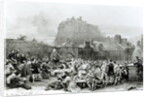 A Crowd Queues to Sign the National Covenant in front of Grey Friar's Churchyard, Edinburgh in 1638 by English School