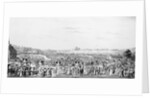 A Correct Representation of the Company Going to and Returning from his Majesty's Drawing Room at Buckingham Palace by English School