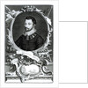 Portrait of Sir Francis Drake engraved by Jacobus Houbraken by English School
