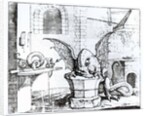 A Dragon in a Workshop by English School