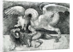 Dragon Fighting a Lion by Andrea Zoan
