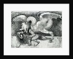 Dragon Fighting a Lion by Andrea Zoan