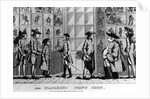 The Macaroni Print Shop, pub. by N. Darley, 1772 by E Jopham