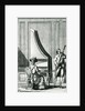 Musicians playing an upright clavicord and a bassoon by French School