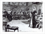 Trial of Mary Queen of Scots in Fotheringhay Castle by Edouard Berveiller (after)
