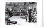 Trial of Mary Queen of Scots in Fotheringhay Castle by Edouard Berveiller (after)