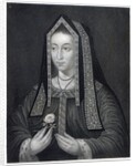 Portrait of Elizabeth of York by William the Younger Holl