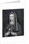 Portrait of Elizabeth of York by William the Younger Holl
