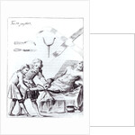 Surgical operation to amputate a leg by English School