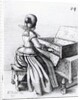 Woman Playing at a Keyboard, 1635 by Wenceslaus Hollar