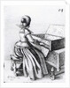 Woman Playing at a Keyboard, 1635 by Wenceslaus Hollar