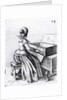 Woman Playing at a Keyboard, 1635 by Wenceslaus Hollar