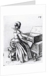 Woman Playing at a Keyboard, 1635 by Wenceslaus Hollar