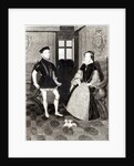 Portrait of Philip II of Spain and Queen Mary I engraved by Joseph Brown, 1812 by George Perfect Harding