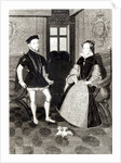 Portrait of Philip II of Spain and Queen Mary I engraved by Joseph Brown, 1812 by George Perfect Harding