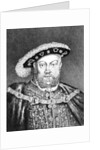 King Henry VIII illustration from 'Portraits of Characters Illustrious in British History' by English School