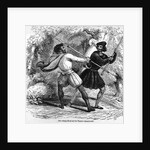 Robin Hood and the Tanner with Quarter-staffs by English School