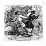 Robin Hood and the Tanner with Quarter-staffs by English School