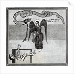 The Angel, holding the Keys of Hell, enchains the Devil, in the shape of a Dragon, in the Pit by Spanish School