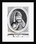 Portrait of William Caxton and his Printer's mark by English School