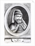 Portrait of William Caxton and his Printer's mark by English School