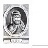 Portrait of William Caxton and his Printer's mark by English School