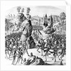 Battle at Newcastle-upon-Tyne of the King of Scotland and Matilda, Queen of England against Stephen by Scottish School