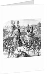 Battle at Newcastle-upon-Tyne of the King of Scotland and Matilda, Queen of England against Stephen by Scottish School