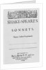 Title-page of Shakespeare's Sonnets, 1609 by English School