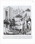 John de Mandeville taking leave of King Edward III before his departure by French School