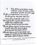 Fragment of Dante's 'Divina Commedia' by Italian School