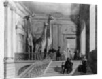 Giraffes on the staircase in the British Museum, 1845 by George the Elder Scharf