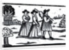 Pilgrims set sail on the Mayflower by English School