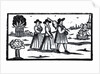 Pilgrims set sail on the Mayflower by English School